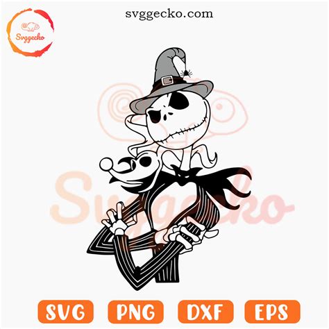 Jack Skellington With Zero SVG, Nightmare Christmas Halloween SVG, The ...