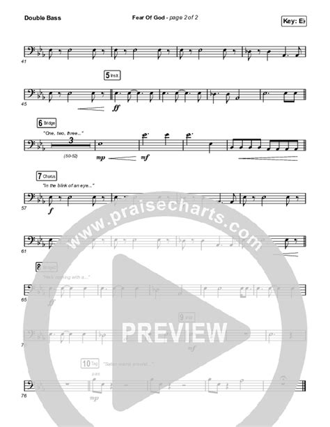 Fear Of God String Bass Sheet Music PDF (Brooke Ligertwood) - PraiseCharts