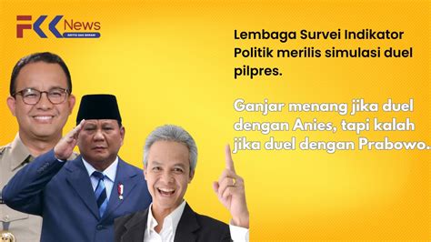 Simulasi Capres Versi Lembaga Survey Ganjar Kalah Dari Prabowo Menang