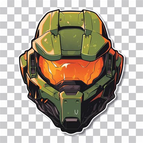 Halo Master Chief Helmet Aesthetic Sticker | Halo master chief, Halo ...