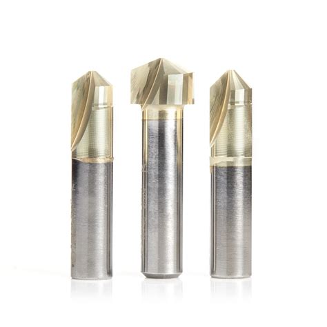 Carbide Double Edge Folding V Groove Router Bits With Zrn Coating