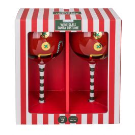 Set Calici Da Vino Babbo Natale