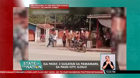 Isa Patay 3 Sugatan Sa Pamamaril Sa Passi City Iloilo Sona Video Dailymotion