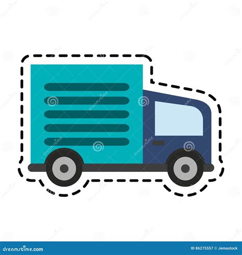 Fracht LKW Ikone Vektor Abbildung Illustration Von Markierung 86275557