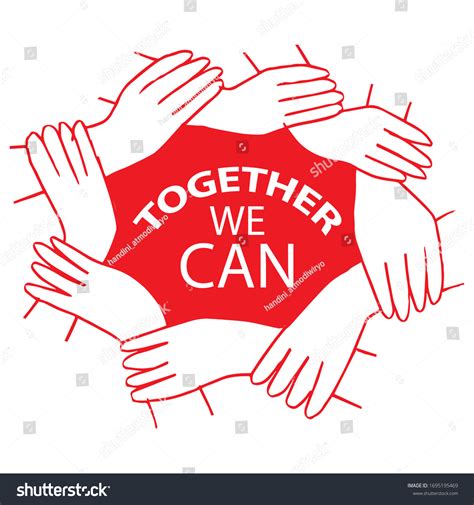 Together We Can Motivational Poster Quote Stock Vector (Royalty Free) 1695195469 | Shutterstock