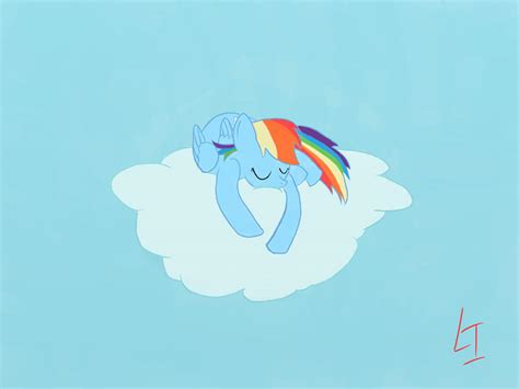 Sleeping Rainbow Dash by Iozia on DeviantArt