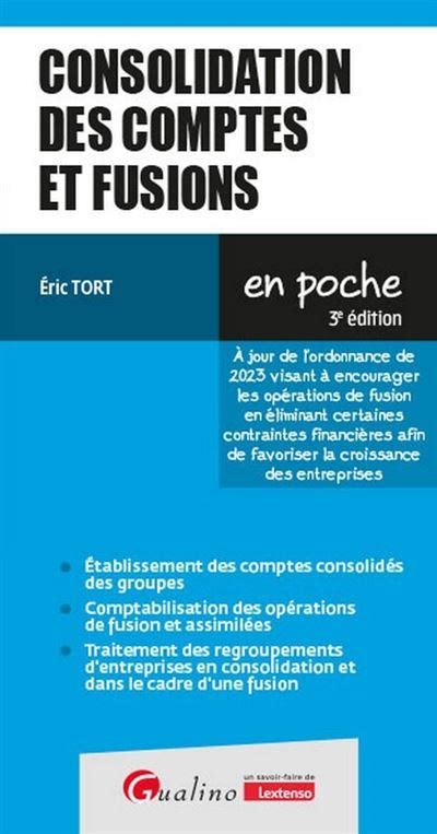 Consolidation des comptes et fusions À jour du règlement ANC n 2020 01