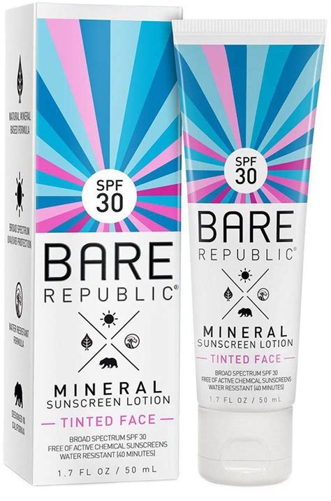 Bare Republic Mineral Spf 30 Tinted Face Sunscreen Lotion Sunscreen