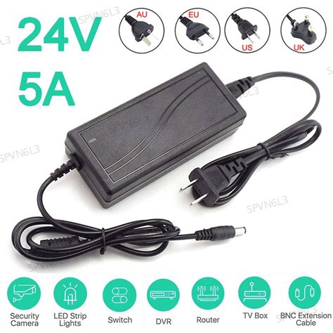 Bộ Chuyển Đổi Nguồn Điện Ac Dc 110v 240v 5 5x2 5mm 24v 5a Dc 110v 240v Cho Camera Vn6l3 Shopee