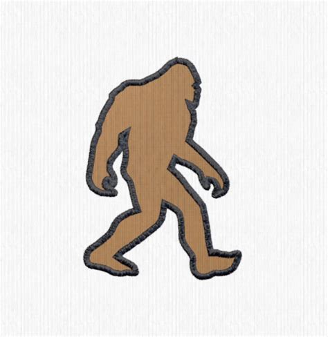 Bigfoot Silhouette Appliqué Embroidery File 6 Formats 3 Etsy Hong Kong