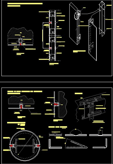 Aluminium Column Cover And Spandrel System Dwg Detail For Autocad