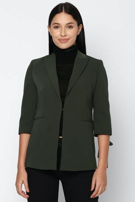 Buy Women Green Solid Casual Blazer Online 609604 Allen Solly