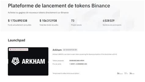 Binance Annonce Son E Launchpad D Couvrez Arkm La Plateforme D