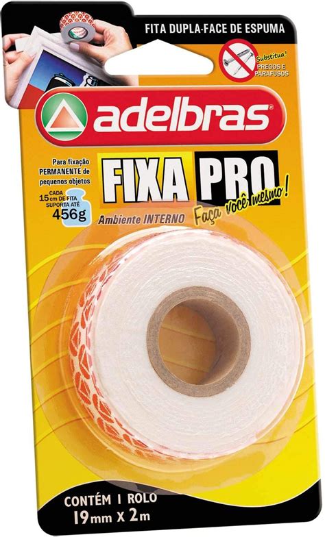 Fita Dupla Face Espuma Banana 12Mmx2Mts Adelbras