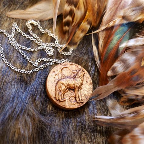 Wolf Moon Wooden Carved Pendant – Davidson Workshop