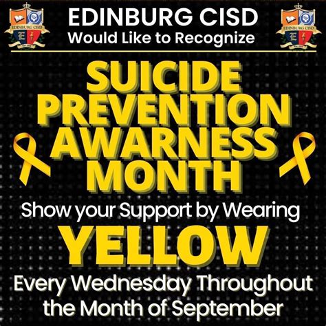 Suicide Prevention Awareness Month Banner Files Edinburg