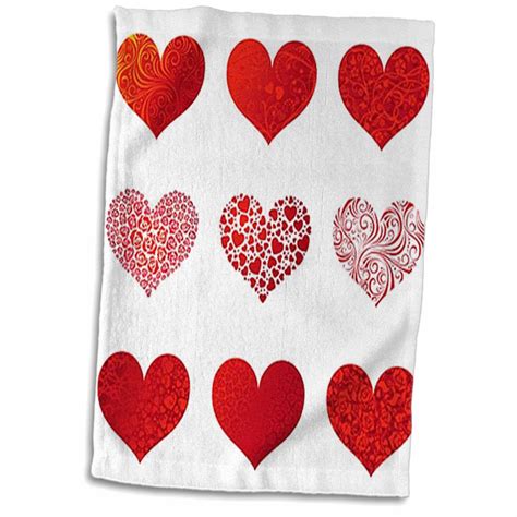 Drose Valentine Red Hearts Towel By Inch Walmart