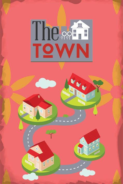 The town poster 7575861 Vector Art at Vecteezy