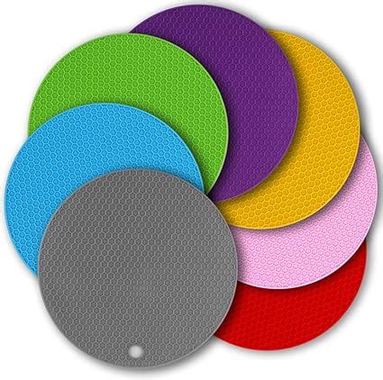 Cozihom Lot De Dessous De Plat En Silicone Tapis D Isolation En