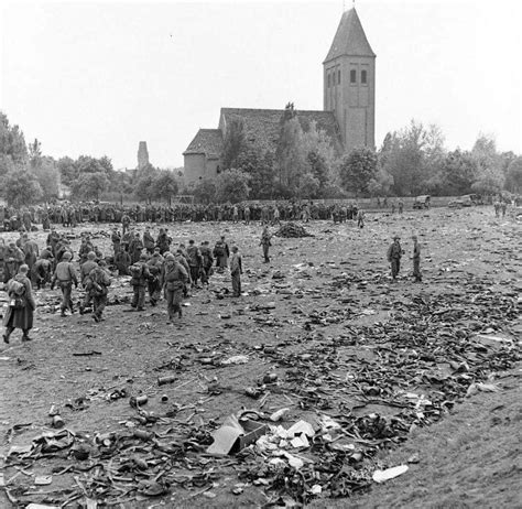 German Pows Hand Over Weapons And Equipment To Gis After Crossing A