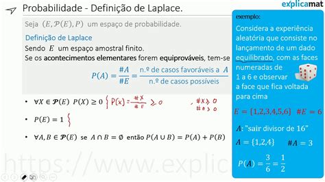 Probabilidade Definição De Laplace Youtube