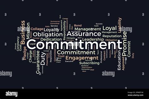 Word Cloud Background Concept For Commitment Responsibility Engagement