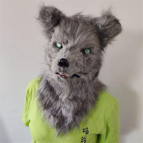 Máscara de lobo máscara de lobisomem cosplay Cabeça de animal traje de