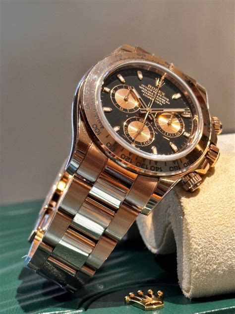 Rolex Daytona Full Everose Gold Black Dial Luxury Watches On