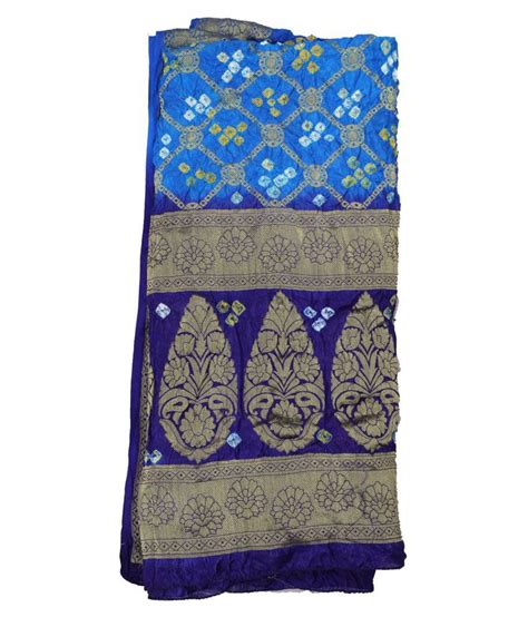 Apratim Blue Banarasi Silk Dupatta Price In India Buy Apratim Blue