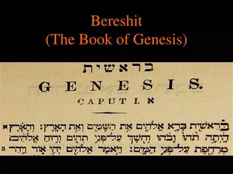 PPT - Bereshit (The Book of Genesis) PowerPoint Presentation, free download - ID:5770552