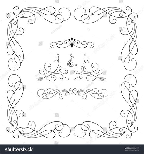 Vintage Vector Frame Border Divider Corner Stock Vector (Royalty Free) 230896999 | Shutterstock