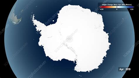 Change in height of Antarctic ice, 2019-2021 - Stock Video Clip - K011 ...