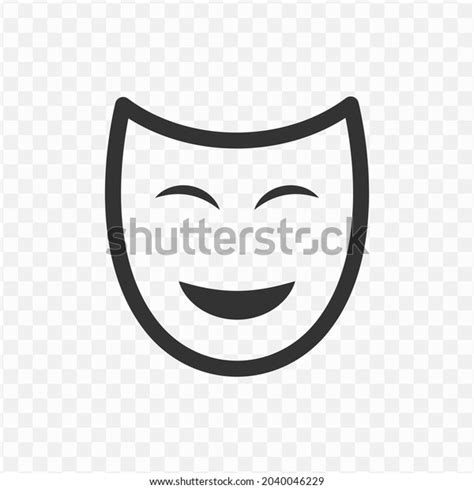 Vector Illustration Smile Mask Icon Dark Stock Vector Royalty Free