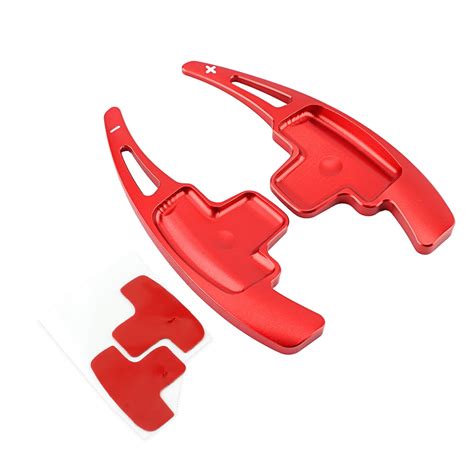 Red Aluminum Car Steering Wheel Shift Paddles Extensions For Mercedes