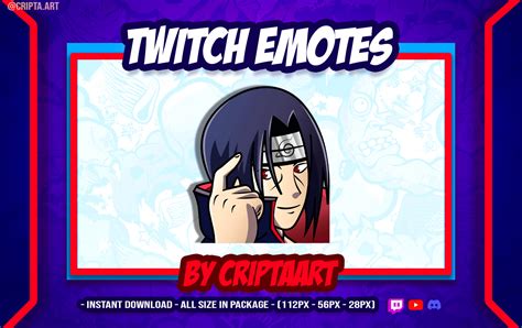 ArtStation - Itachi Uchiha Twitch Emote, 200 iq, Naruto Shippuden emoji ...