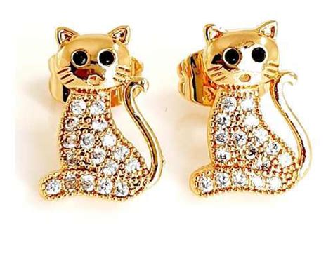 Aretes gato oro lam zirconias estuche en México Clasf moda y accesorios