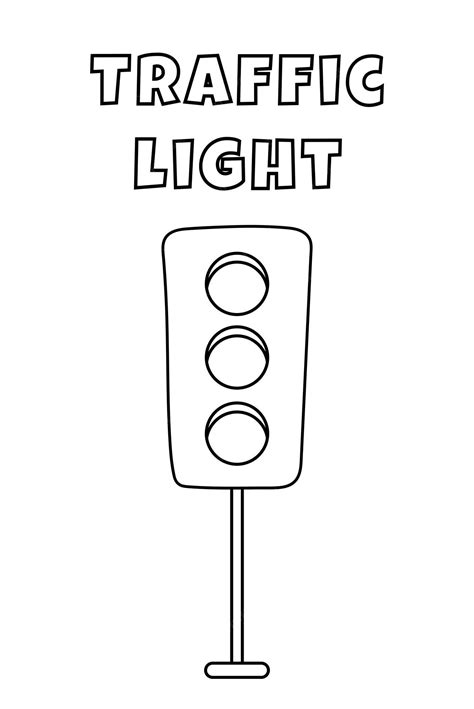 Premium Vector Coloring With Thick Lines For The Little Ones Traffic Light Coloring Page