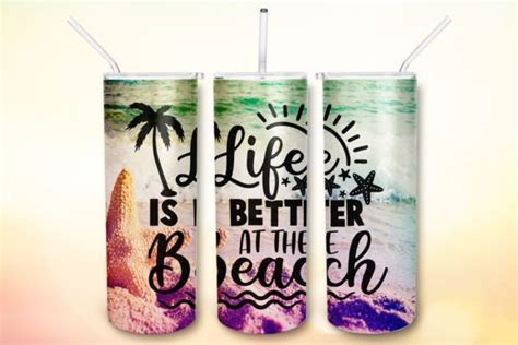 Beach Tumbler Sublimation Design Graphic By Bonnydesign · Creative Fabrica