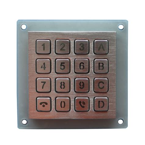 Keys Matrix Interface Metal Keypad Backlit Ss Rugged Numeric Keypad