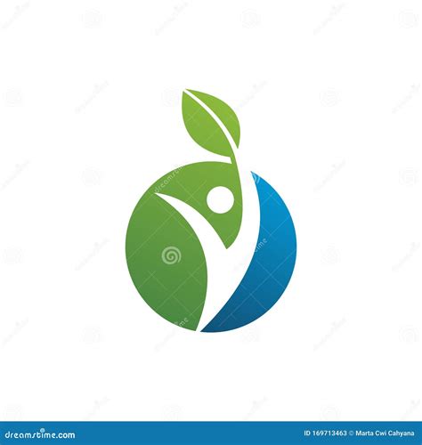 Nature Life Style for Natural Healthy Logo Concept in Green with Leaf and Leaves Stock Vector ...