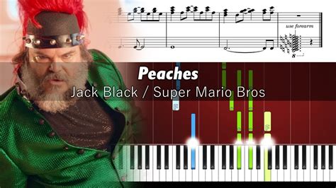 Jack Black - Peaches (Super Mario Bros Movie) - Accurate Piano Tutorial ...