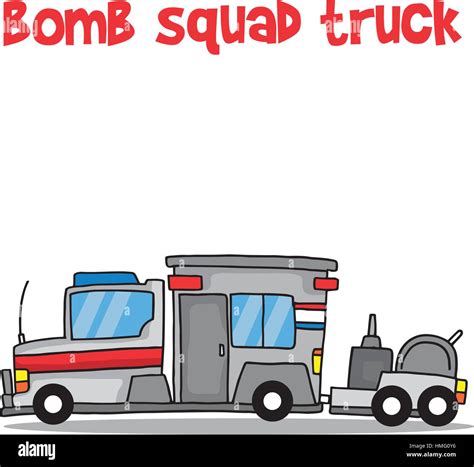 Bomb squad truck cartoon vector art Stock Vector Image & Art - Alamy