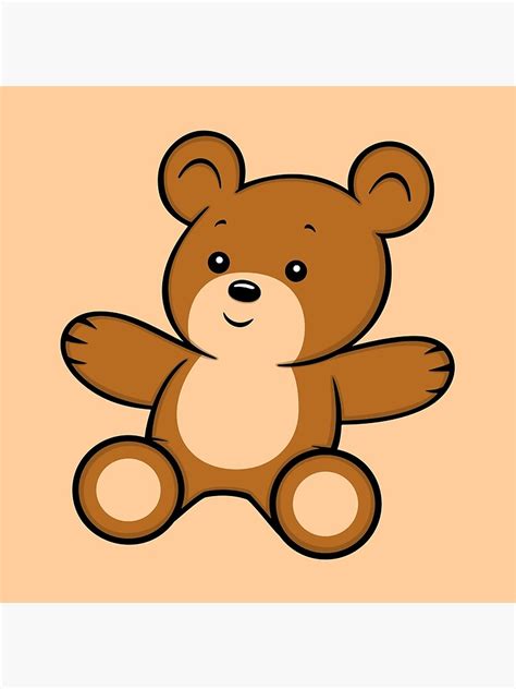 "Cute Cartoon Teddy Bear" Poster for Sale by toonanimal | Redbubble