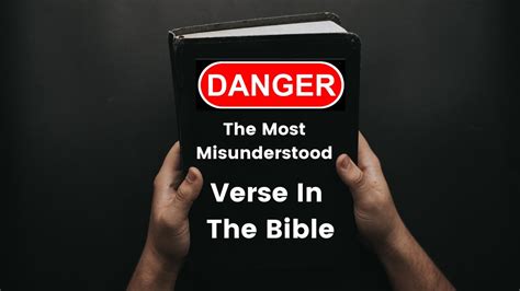 The Most Misunderstood Verse In The Bible YouTube