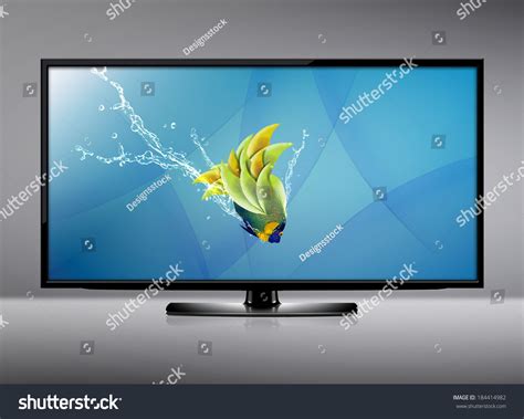 Black Lcd Tv Screen Fish Water Stock Illustration 184414982 | Shutterstock