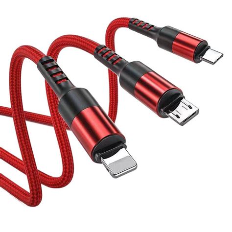 Lfye5l Universal 3 In1 Data Lines Data Cable Type C One Drag Three Micro Usb 3 In1 Usb Cable