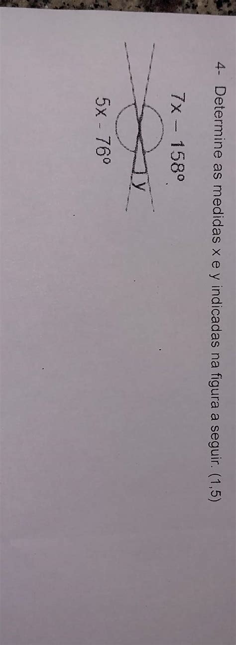 Determine As Medidas X E Y Indicadas Na Figura A Seguir X