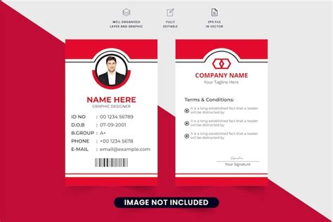 Premium Vector Creative Business Id Card Design With Photo