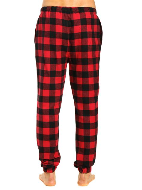 Mens 100 Cotton Flannel Jogger Lounge Pants Noble Mount