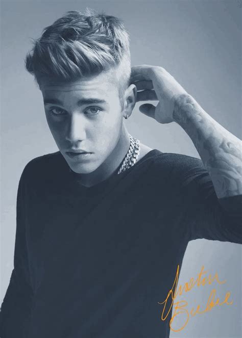 Justin Bieber Poster Picture Metal Print Paint By R Studio